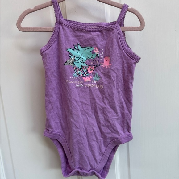 Garanimals 12M Girls Mommy’s Little Mermaid Tank Top Bodysuit Onesie - Picture 1 of 5